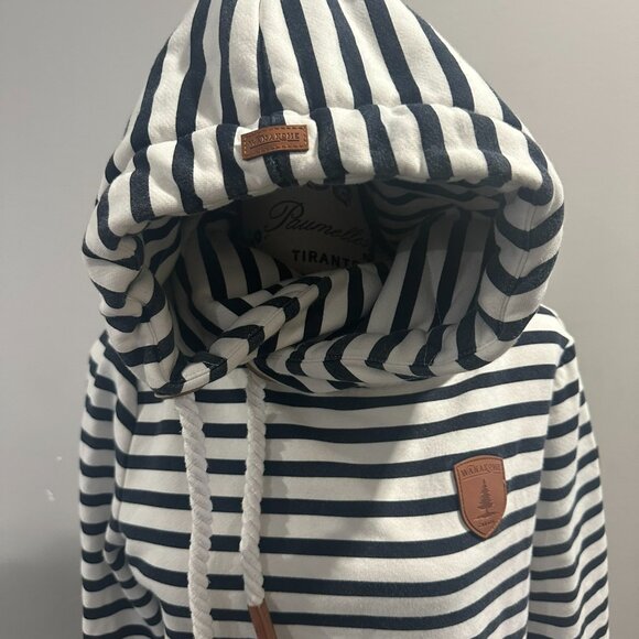 NWOT Wanakome Navy Stripe Artemis Hoodie - Size XS - Picture 5 of 10